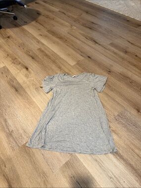Pink Lily Light Gray Short Sleeve Swing Dress
